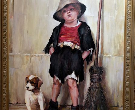 BOY WITH DOG